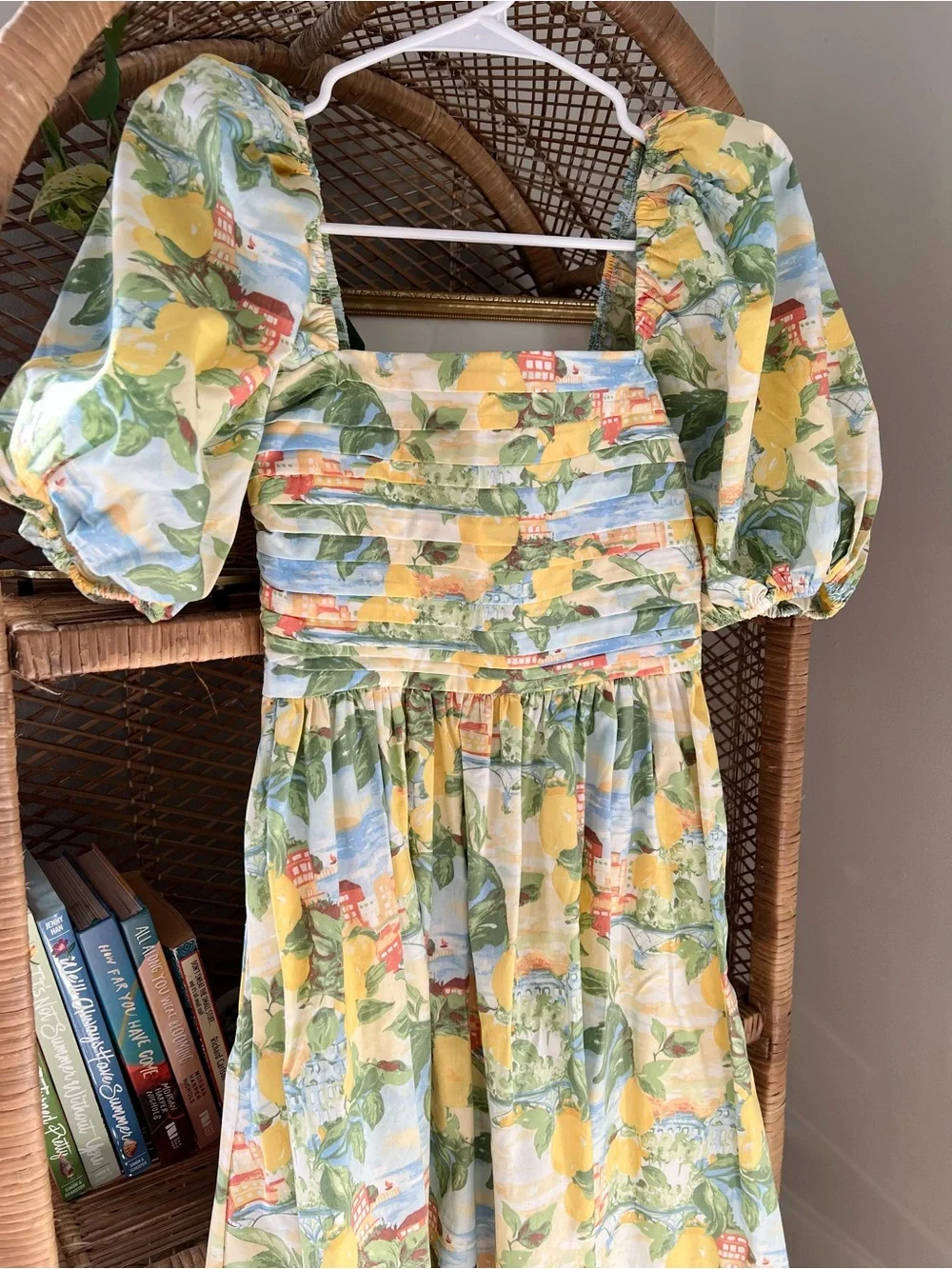 Abercrombie & Fitch Summer Puff Sleeve Maxi Dress with Tropical Coast Print